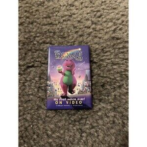 VINTAGE 1998 BARNEY'S GREAT ADVENTURE THE MOVIE PROMO BUTTON FILM TV SERIES PIN